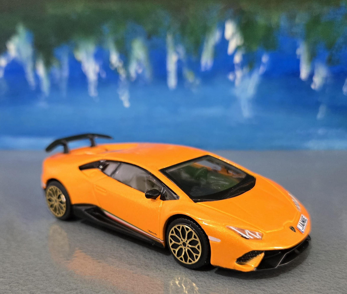 Lamborghini Huracan 1:43 Model Car – Personalized Plates | Gift for Boy, Girl, Dad, Mom, Uncle, Grandad | Birthday Christmas Present Boxed