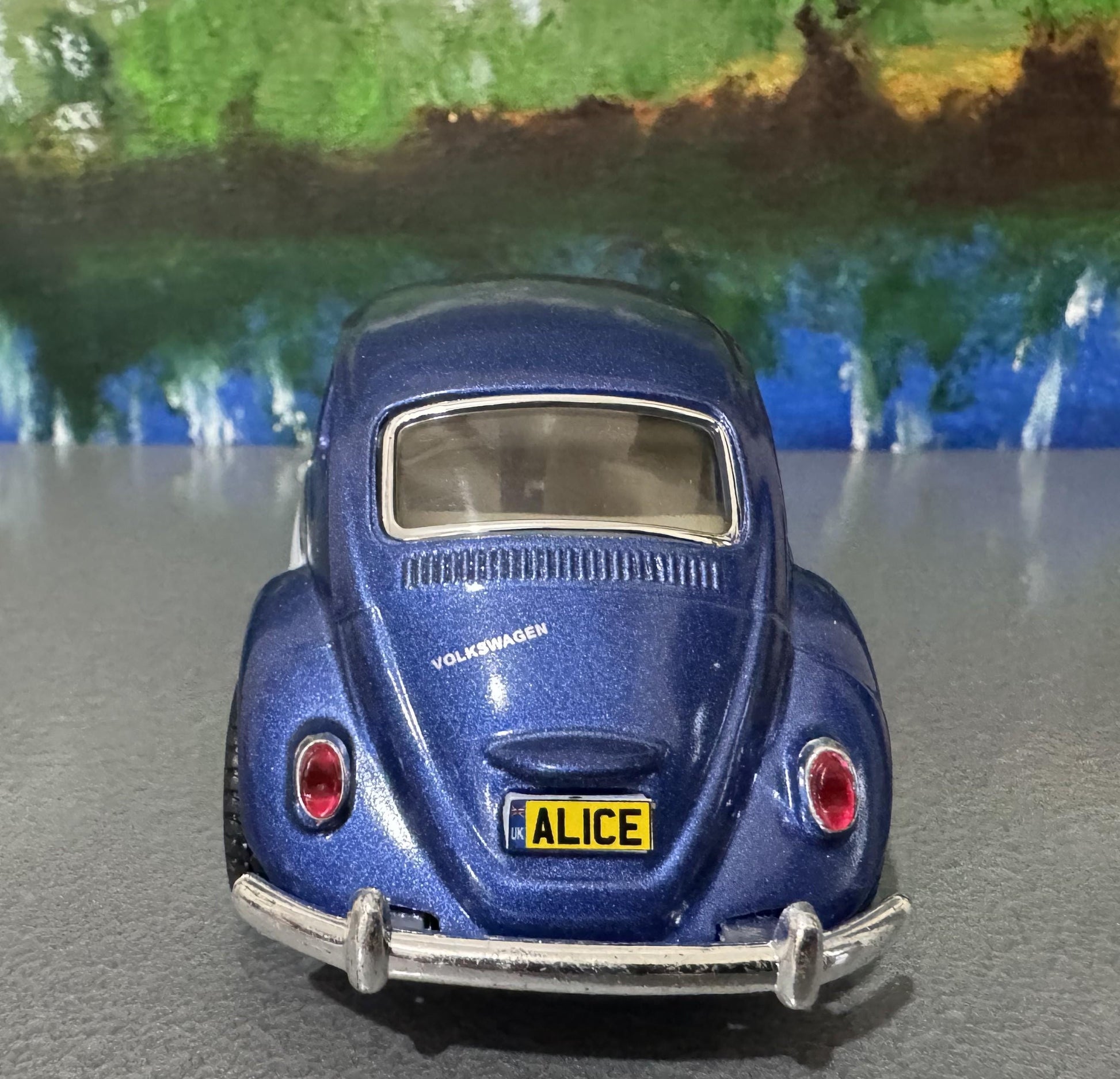 Personalised VW Volkswagen Beetle Toy Car, 1:43 Scale Model–Gift for Boy, Girl, Dad, Mom, Grandad, Birthday - Easter gift, Boxed