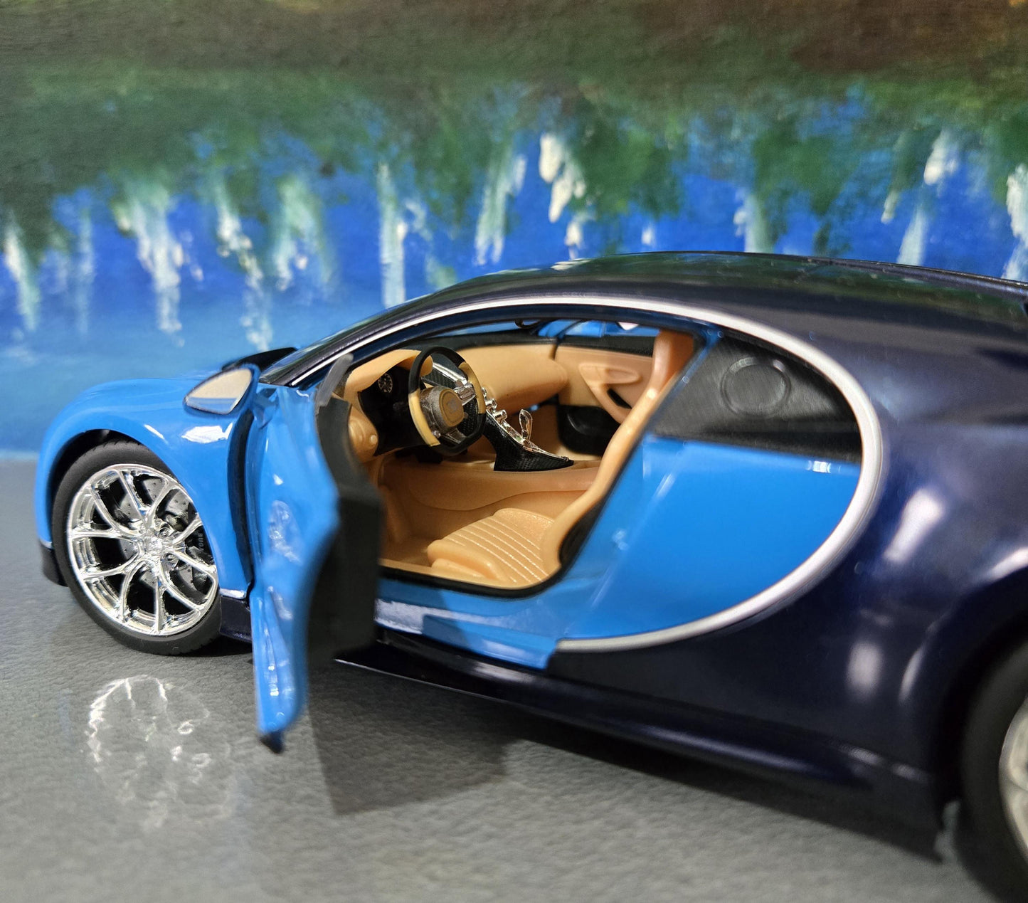 Custom Bugatti Chiron Diecast Model Car 1:24 - Personalized Plate