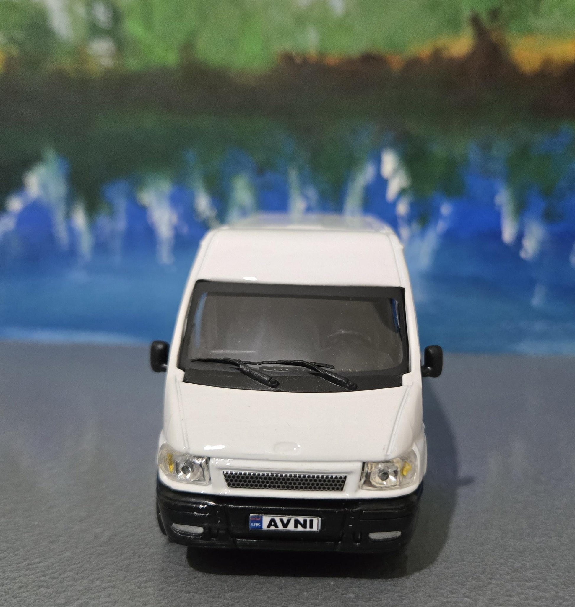 Personalised Transit Van Toy Car – Custom Name Plates | White Van Man Model Gift for Boy, Dad, Grandad, Brother – Birthday Valentine Boxed