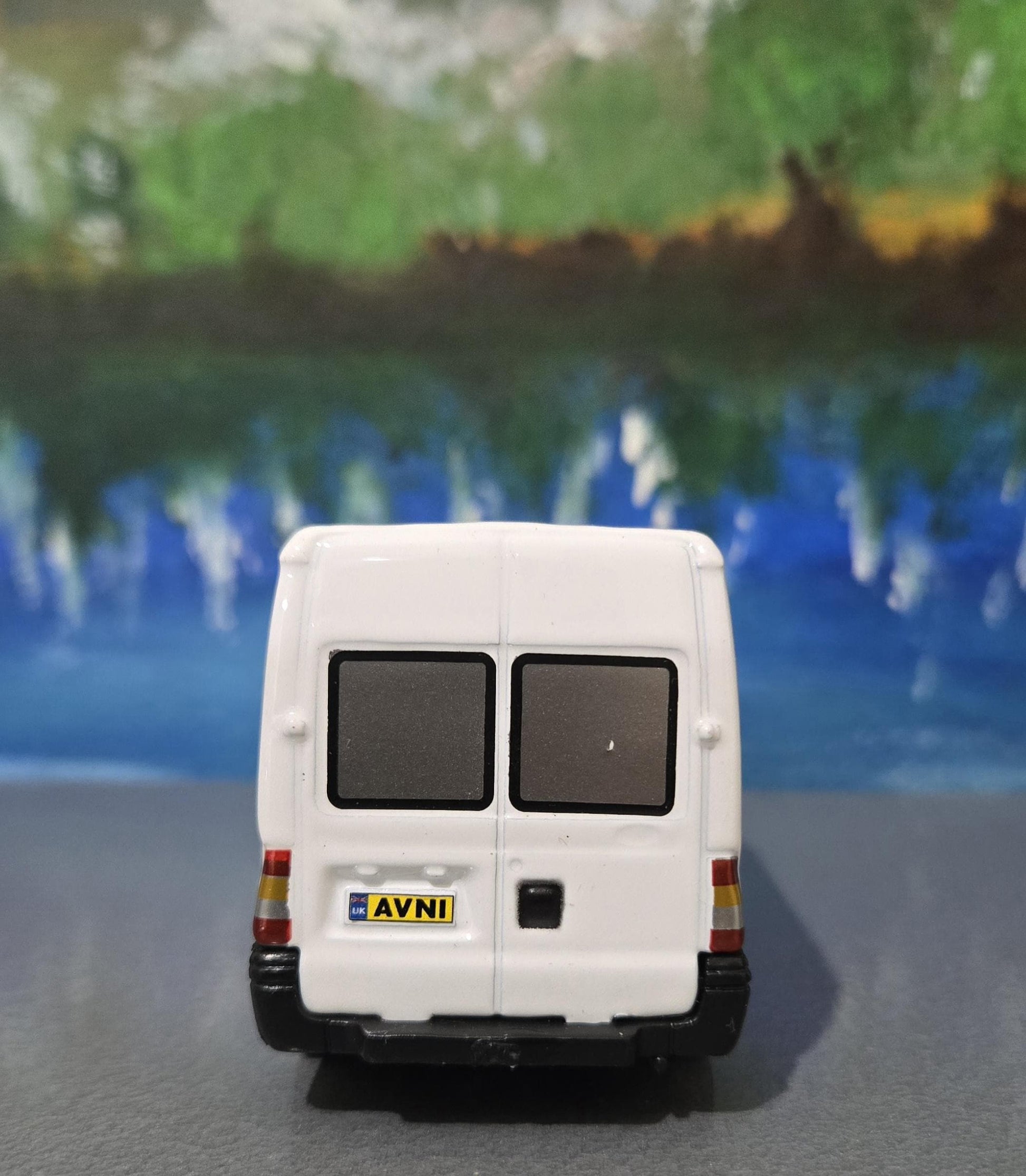 Personalised Transit Van Toy Car – Custom Name Plates | White Van Man Model Gift for Boy, Dad, Grandad, Brother – Birthday Valentine Boxed
