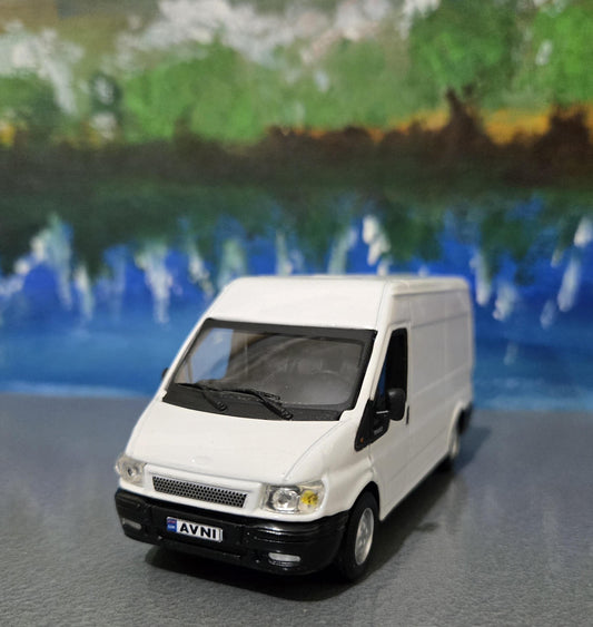 Personalised Transit Van Toy Car – Custom Name Plates | White Van Man Model Gift for Boy, Dad, Grandad, Brother – Birthday Valentine Boxed