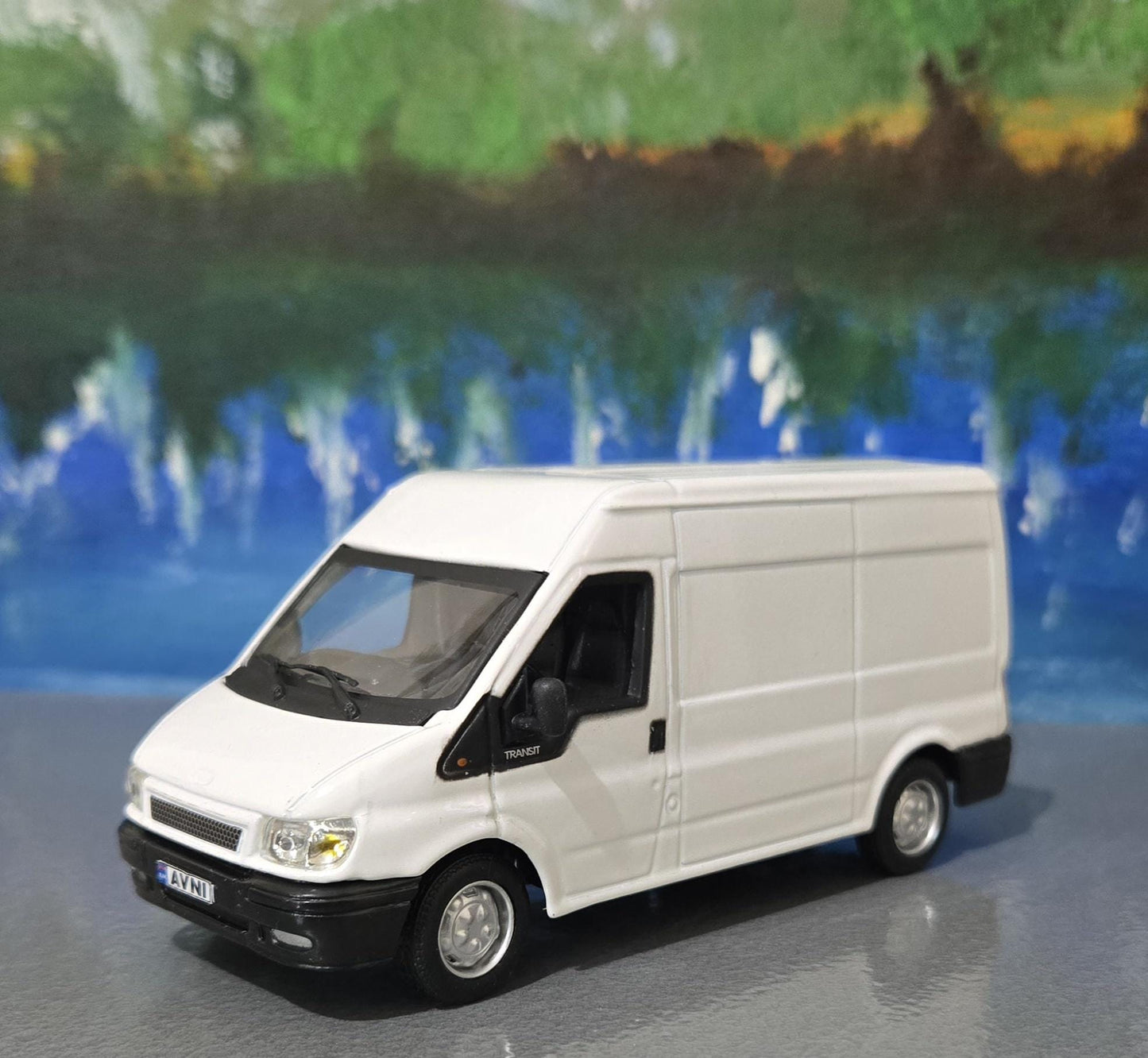 Personalised Transit Van Toy Car – Custom Name Plates | White Van Man Model Gift for Boy, Dad, Grandad, Brother – Birthday Valentine Boxed