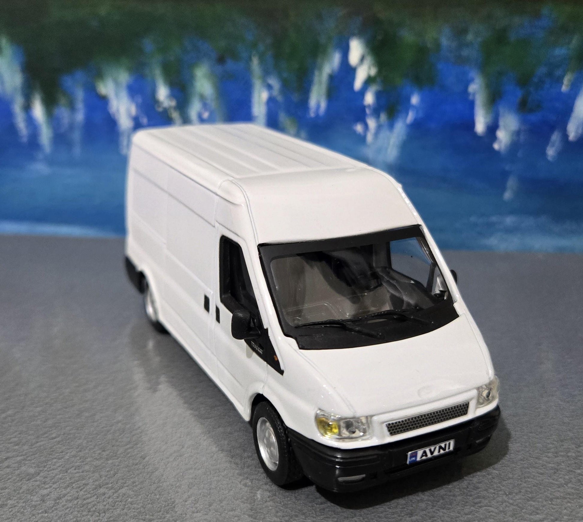 Personalised Transit Van Toy Car – Custom Name Plates | White Van Man Model Gift for Boy, Dad, Grandad, Brother – Birthday Valentine Boxed