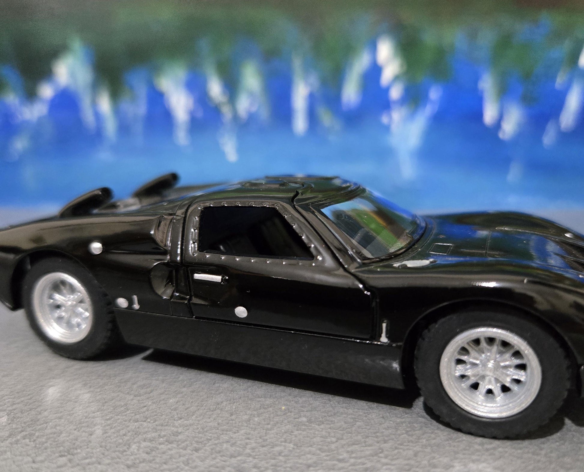 BLACK Toy sport Diecast Car Ford GT 40 MKII 1:32 - Pull Back Action, Open Doors, fun toy boy girl gift sleeves