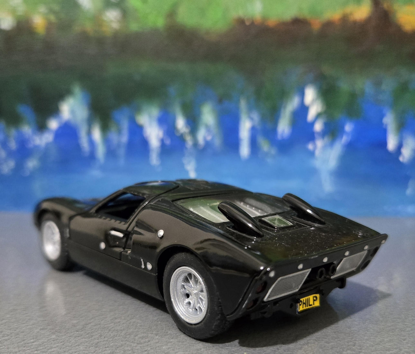 BLACK Toy sport Diecast Car Ford GT 40 MKII 1:32 - Pull Back Action, Open Doors, fun toy boy girl gift sleeves