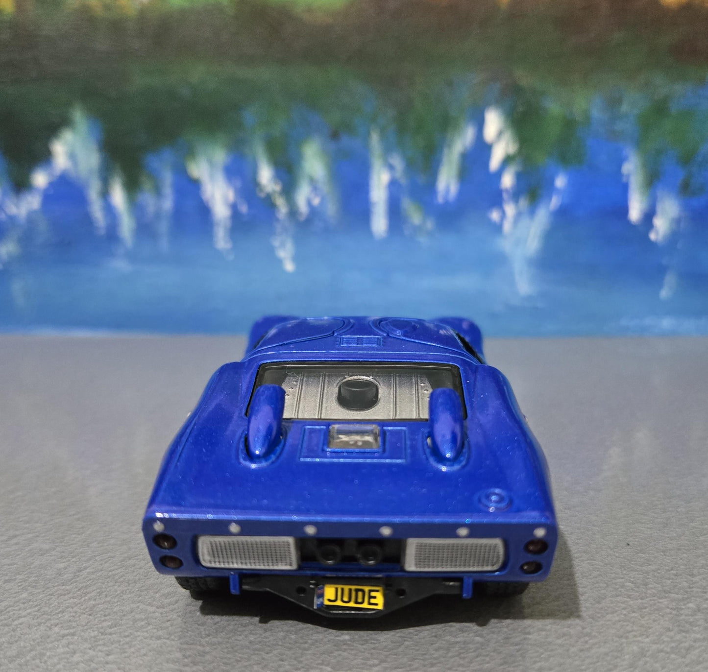 Ford GT40 MK II Blue Toy Car - 1:32 Scale Pull Back Action w/ Opening Doors | Kids Gift, Collector Model, Birthday Present (Sleeve)