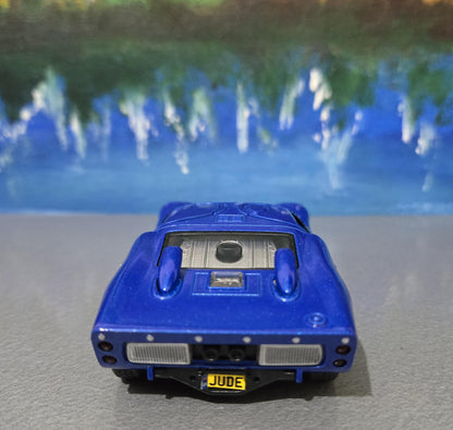 Ford GT40 MK II Blue Toy Car - 1:32 Scale Pull Back Action w/ Opening Doors | Kids Gift, Collector Model, Birthday Present (Sleeve)