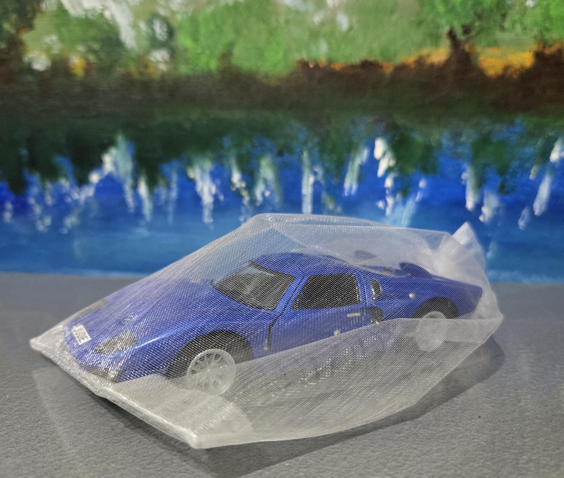 Ford GT40 MK II Blue Toy Car - 1:32 Scale Pull Back Action w/ Opening Doors | Kids Gift, Collector Model, Birthday Present (Sleeve)
