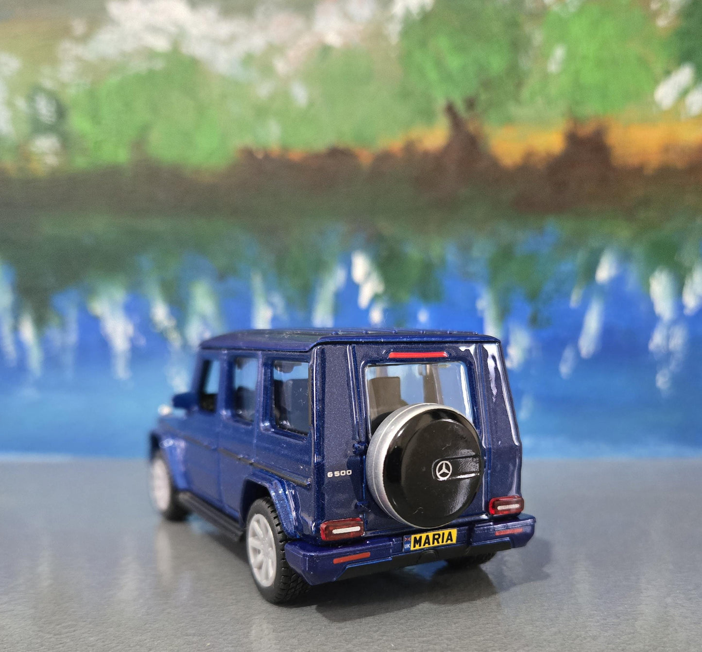 Mercedes G-Class Pearl Blue 1:38 Diecast SUV – Official Maisto Model with Personalized Name Plate | Boxed Gift for Dad, Kids, Collectors