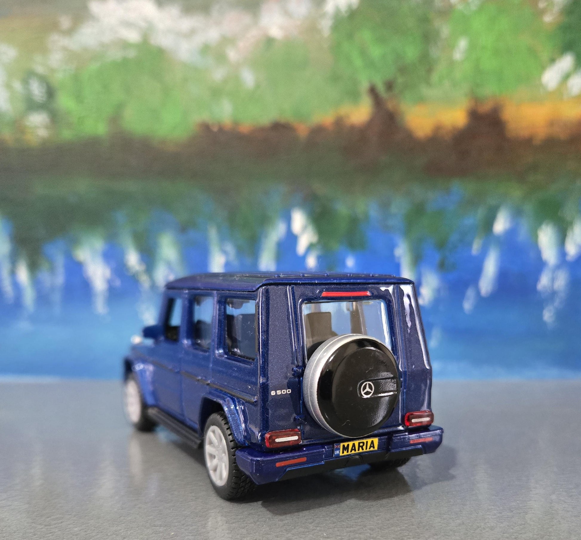 Mercedes G-Class Pearl Blue 1:38 Diecast SUV – Official Maisto Model with Personalized Name Plate | Boxed Gift for Dad, Kids, Collectors
