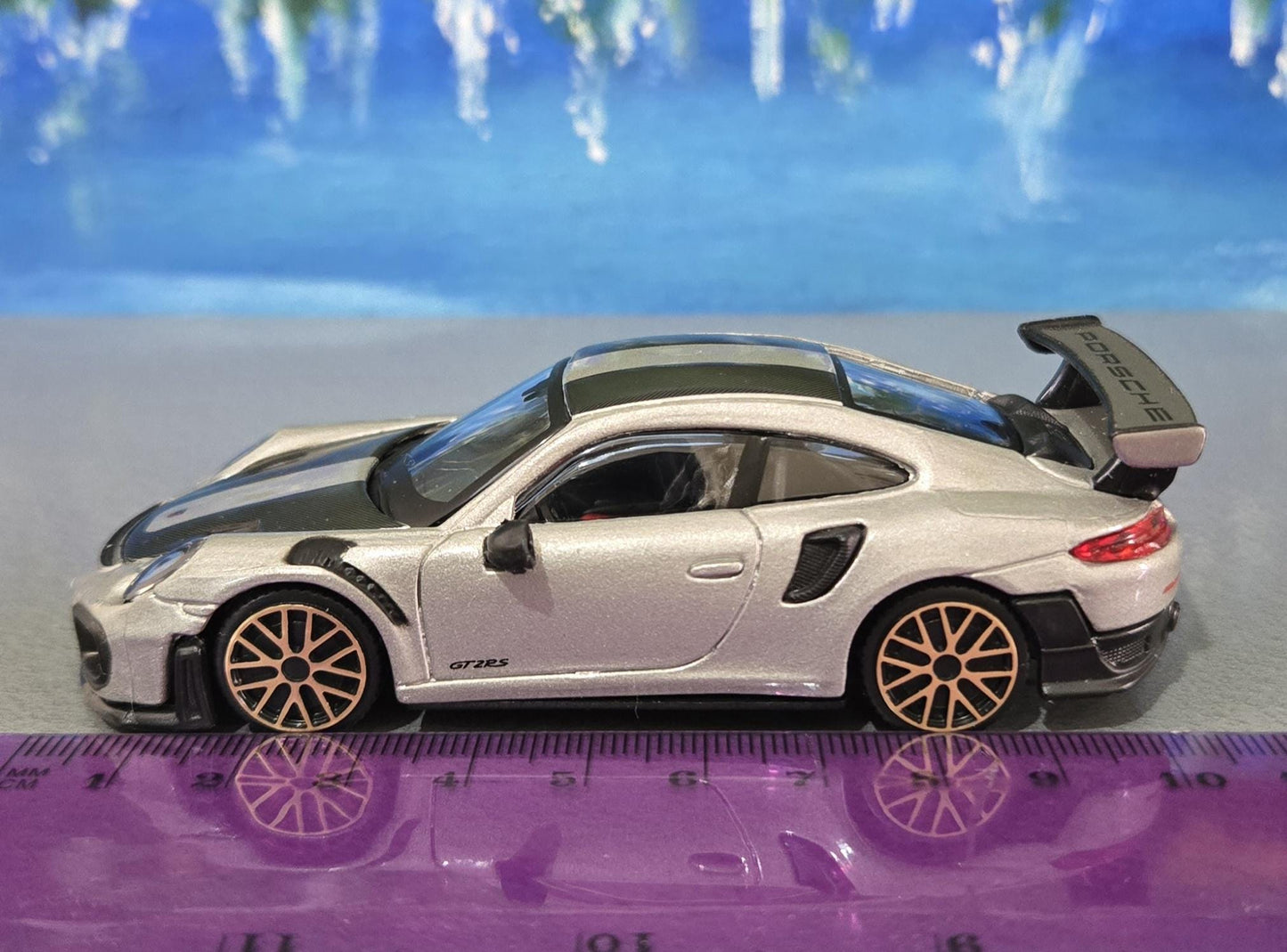 Porsche 911 GT2 RS Model Car with Any Name, Gift for Boy Girl, Husband, Wife, Uncle, Cousin, Nephew, Niece, Brother, Wedding Cake Topper Box