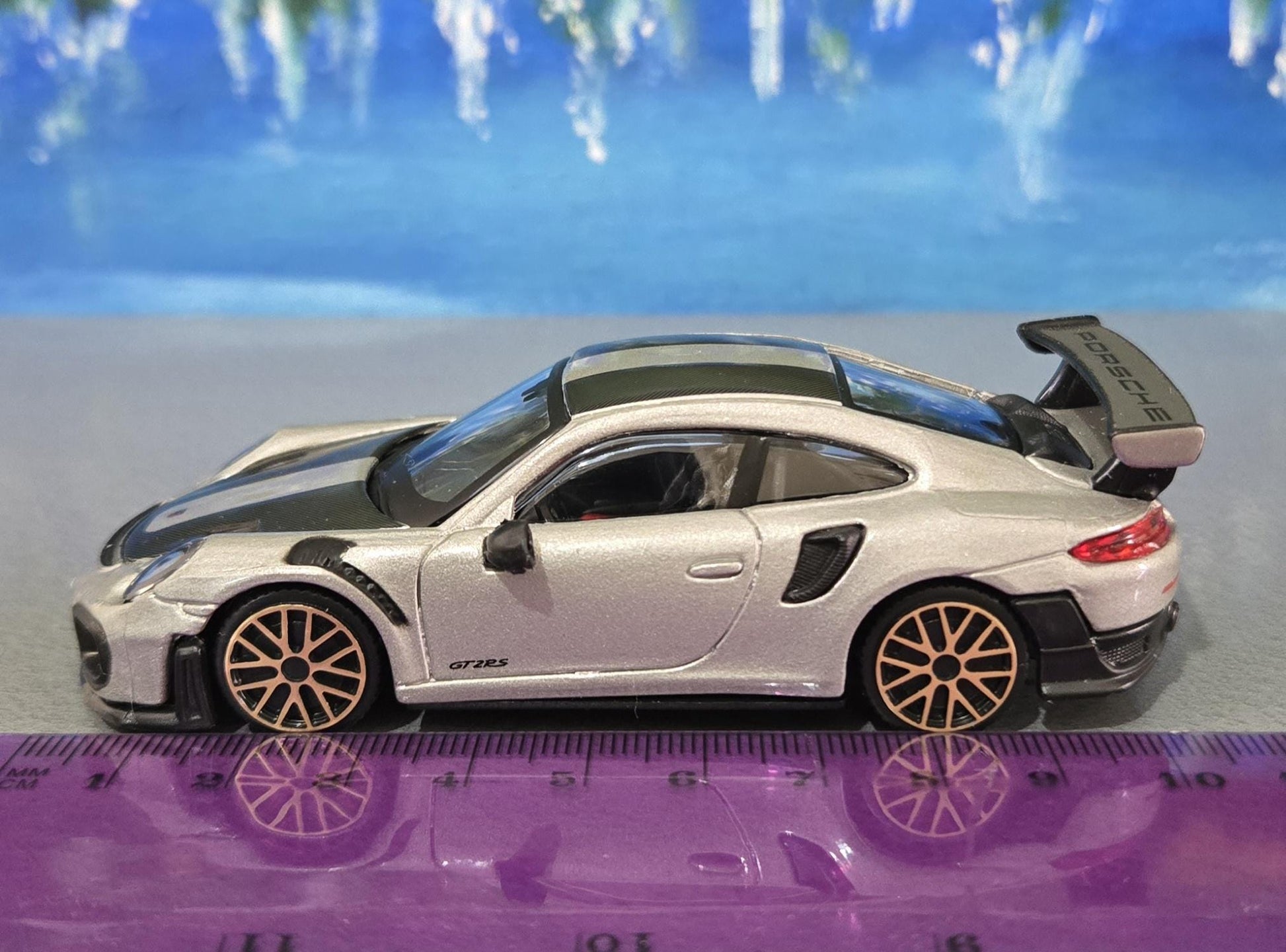 Porsche 911 GT2 RS Model Car with Any Name, Gift for Boy Girl, Husband, Wife, Uncle, Cousin, Nephew, Niece, Brother, Wedding Cake Topper Box