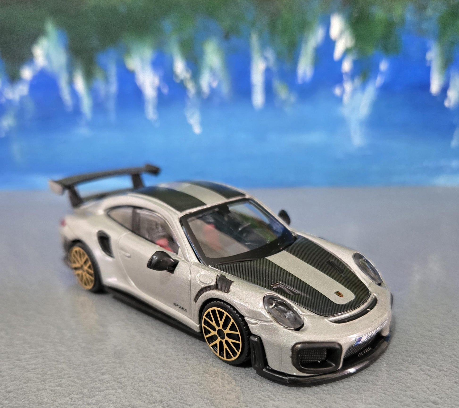 Porsche 911 GT2 RS Model Car with Any Name, Gift for Boy Girl, Husband, Wife, Uncle, Cousin, Nephew, Niece, Brother, Wedding Cake Topper Box