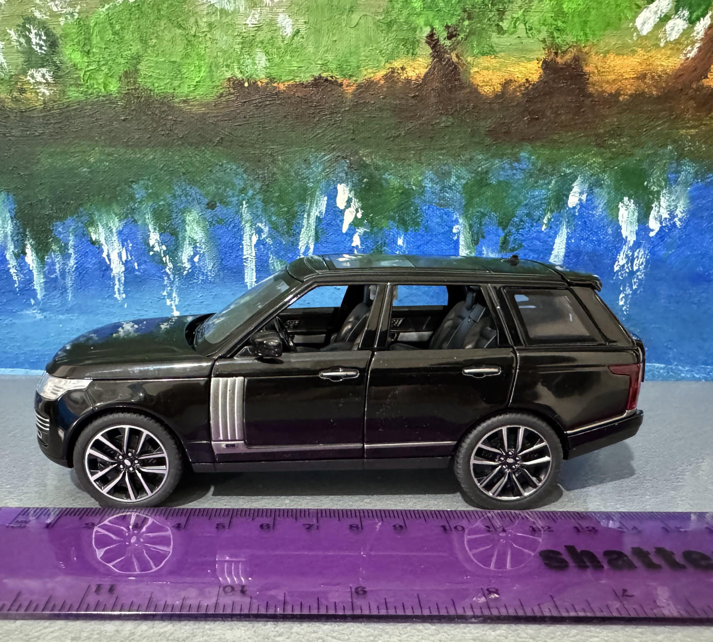 QY TOYS 1:32 Licensed Land Rover Range Rover SV 50th Anniversary Diecast Model Car – Light & Sound Pull Back Toy – Personalised Plate Gift