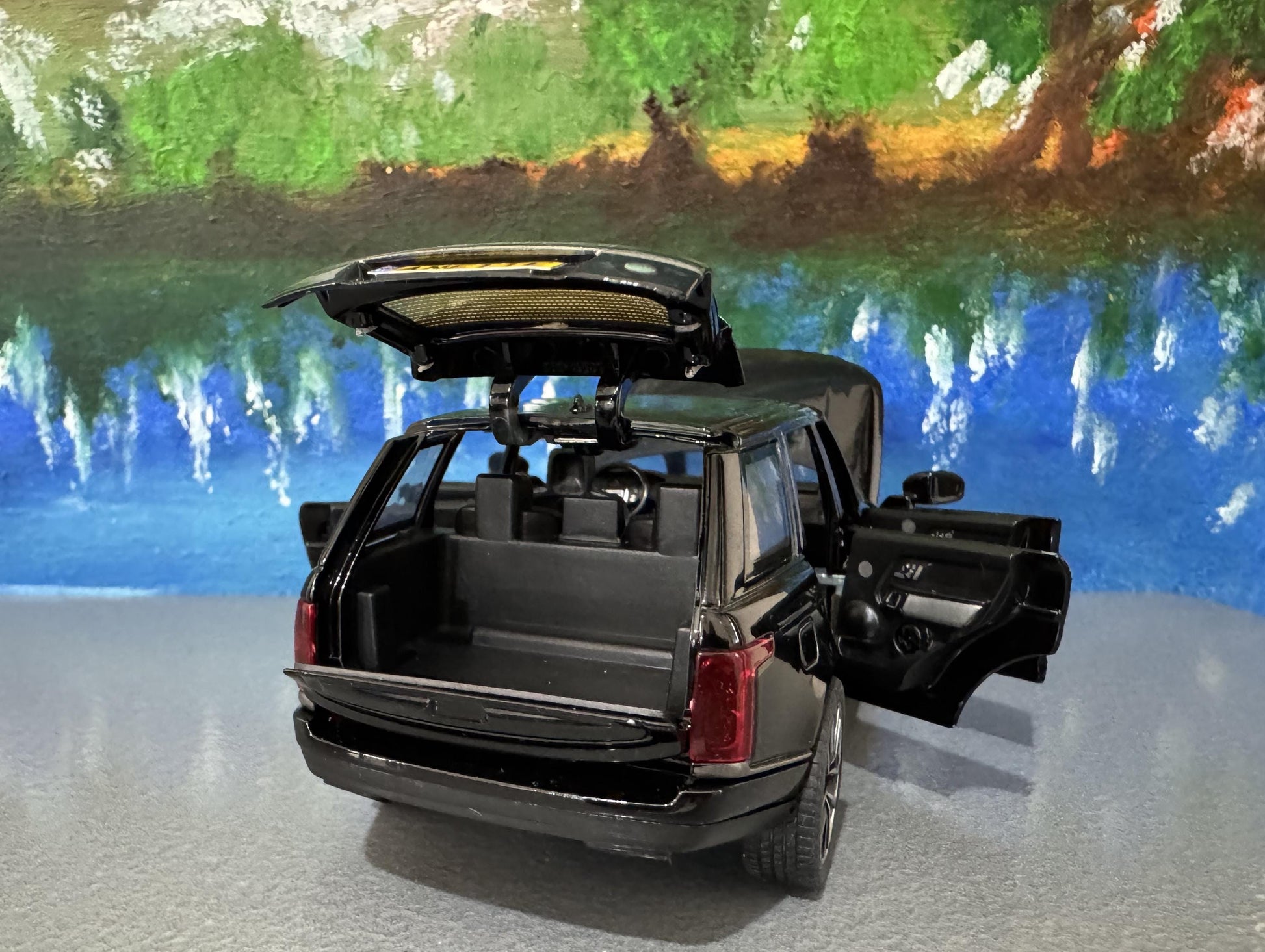 QY TOYS 1:32 Licensed Land Rover Range Rover SV 50th Anniversary Diecast Model Car – Light & Sound Pull Back Toy – Personalised Plate Gift