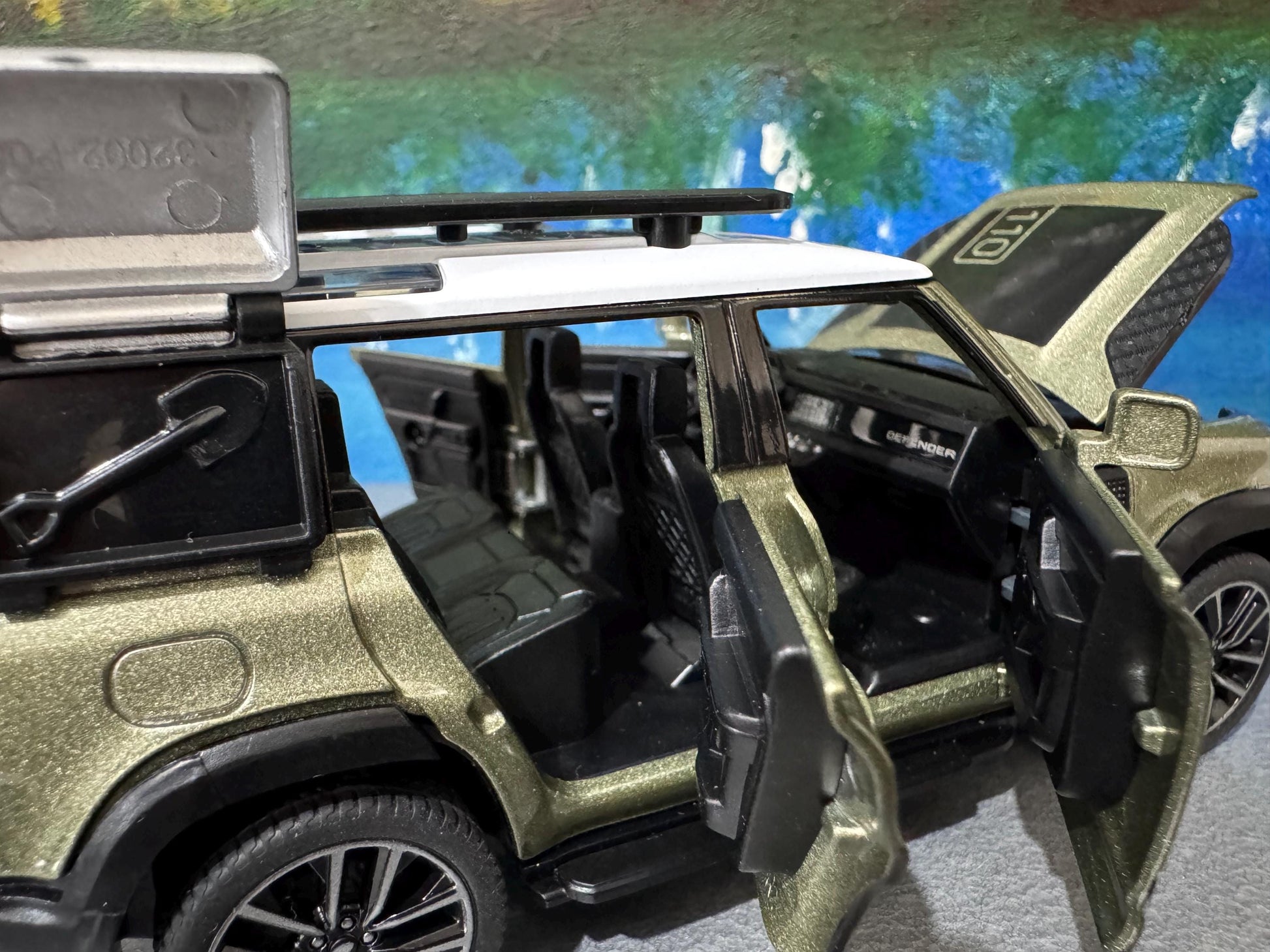 QY Toys Range Rover Land Rover Defender 110 2020 Model Car – 1:32 Scale Diecast SUV in Green | Custom Plates Gift for Dad, Boy, Car Lover