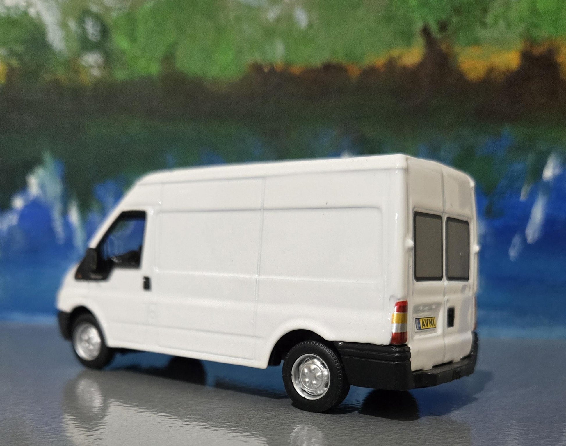 Personalised Transit Van Toy Car – Custom Name Plates | White Van Man Model Gift for Boy, Dad, Grandad, Brother – Birthday Valentine Boxed