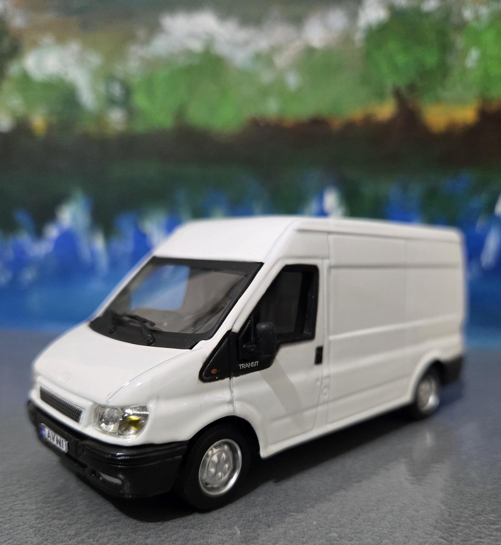 Personalised Transit Van Toy Car – Custom Name Plates | White Van Man Model Gift for Boy, Dad, Grandad, Brother – Birthday Valentine Boxed