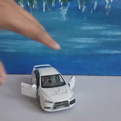 Mitsubishi Lancer Evo X Licensed Diecast Model Car - Personalized Name Plate - Gift for Boy, Dad, Uncle, Grandad, Brother, Sister, Mom Boxed