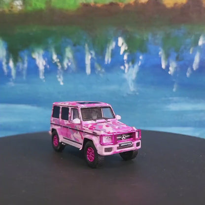 Mercedes G63 AMG 1:64 Pink Camo Diecast Car – Special Edition Mini Model with Premium Details – Gift Boxed Collectible Toy for Him or Her