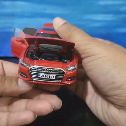 Personalized Audi A6 Toy Car 1:32 | Light and Sound | Opening Doors, Hood & Trunk | Gift for Dad, mom, girl or Boy | Boxed Collectible Model
