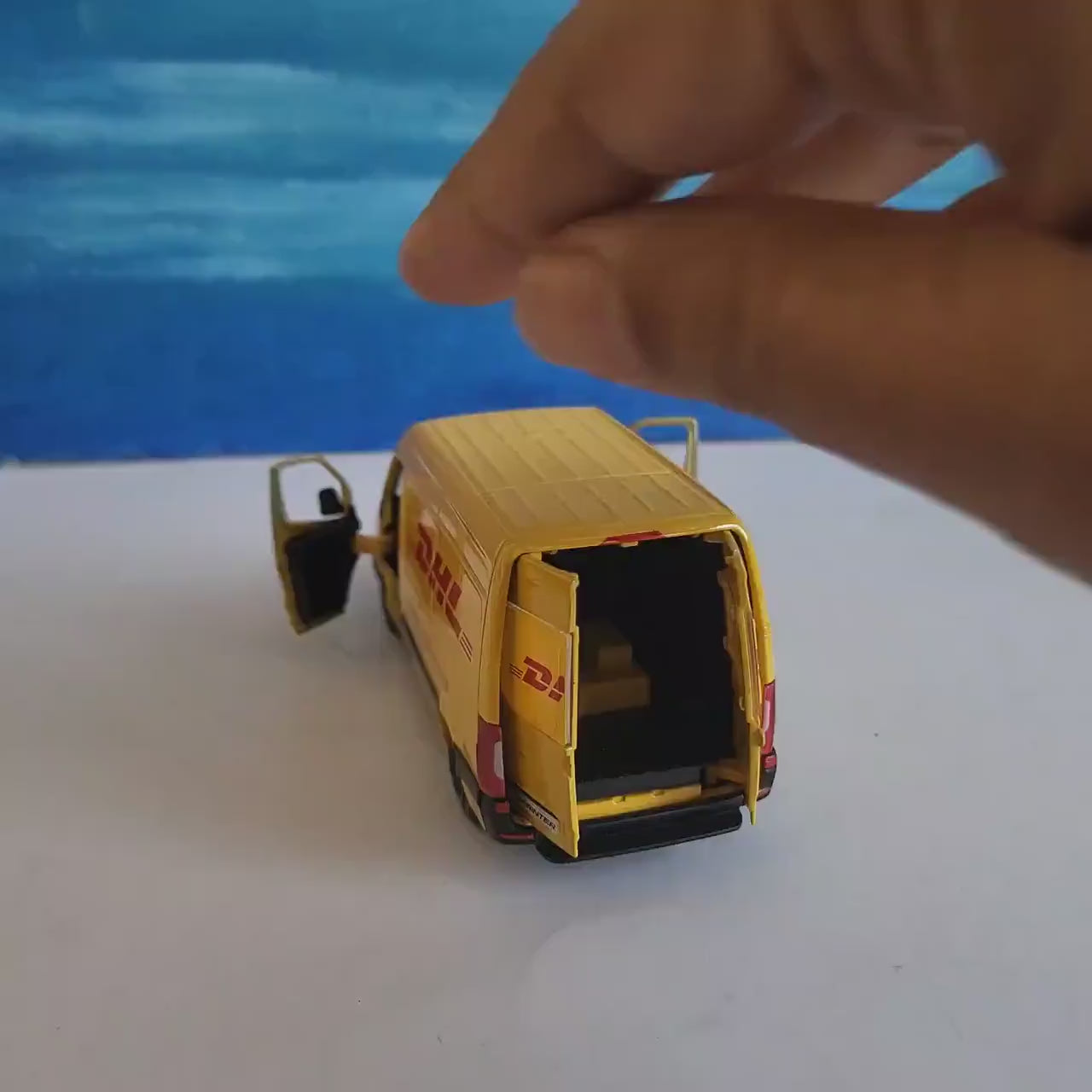PERSONALISED NAME sprinter Van Mercedes DHL, toy car & van Model boy girl dad mom  grandad brother birthday Christmas New birthday gift