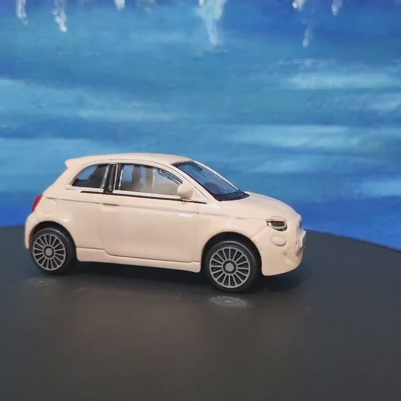 Personalised Plate Light Rose/Pink FIAT 500e Toy Car - 1:43 Scale Model-Gift for Boy, Girl, Dad, Mom, Uncle, Grandad - Birthday Gift  Boxed