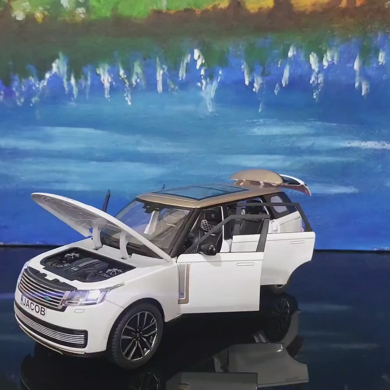 Personalized Name Plate for Range Rover SV 2022 1:24 Model - with Light & Sound - Unique Gift for Dad, Husband, Boy, Car Enthusiast Boxed