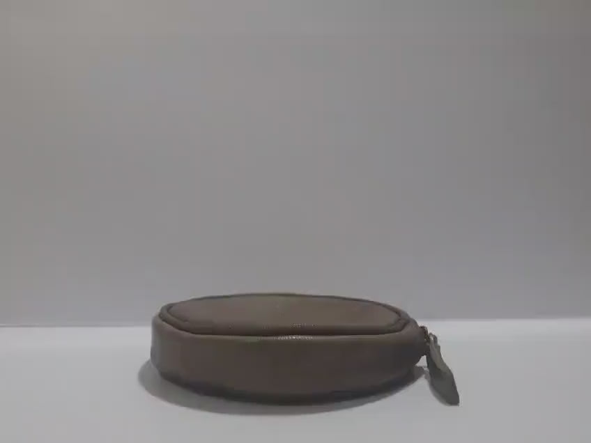 Round Coin Purse For mother day Women Zipped Wallet Soft Leather Coin Pouch Handmade Leather Wallet For Her Mini Change Purse Gift Box
