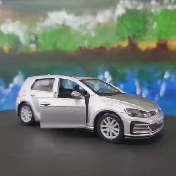 PERSONALISED PLATES name VW Polo Golf Gti Toy Car Model boy girl dad mom uncle grandad brother Birthday gift Boxed Large 1:36 scale