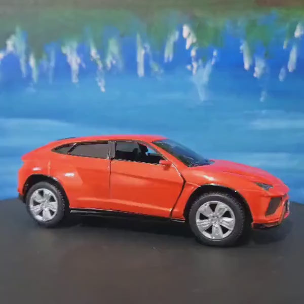 ORANGE Lamborghini Urus Personal Plate 1:36 Scale Model Car – Gift for Dad, Mom, Sister – Birthday Anniversary – Gift Sleeve Included