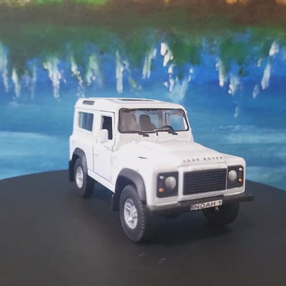 Personalised Number Plates | Welly Land Rover Defender 90 Model Car | Gift for Dad, Mum, Boy, Girl, Brother, Grandad | Birthday | 4 Colours
