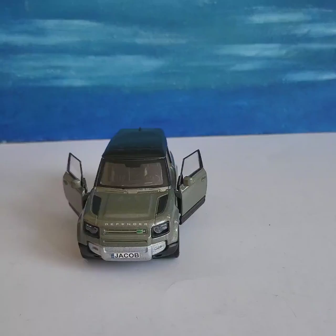 Welly Land Rover Defender 2020 1:39 Diecast – Personalized Name Plate, Gift for Boys, Girls, Dad, Mom, Grandad, Birthday, Christmas, Boxed