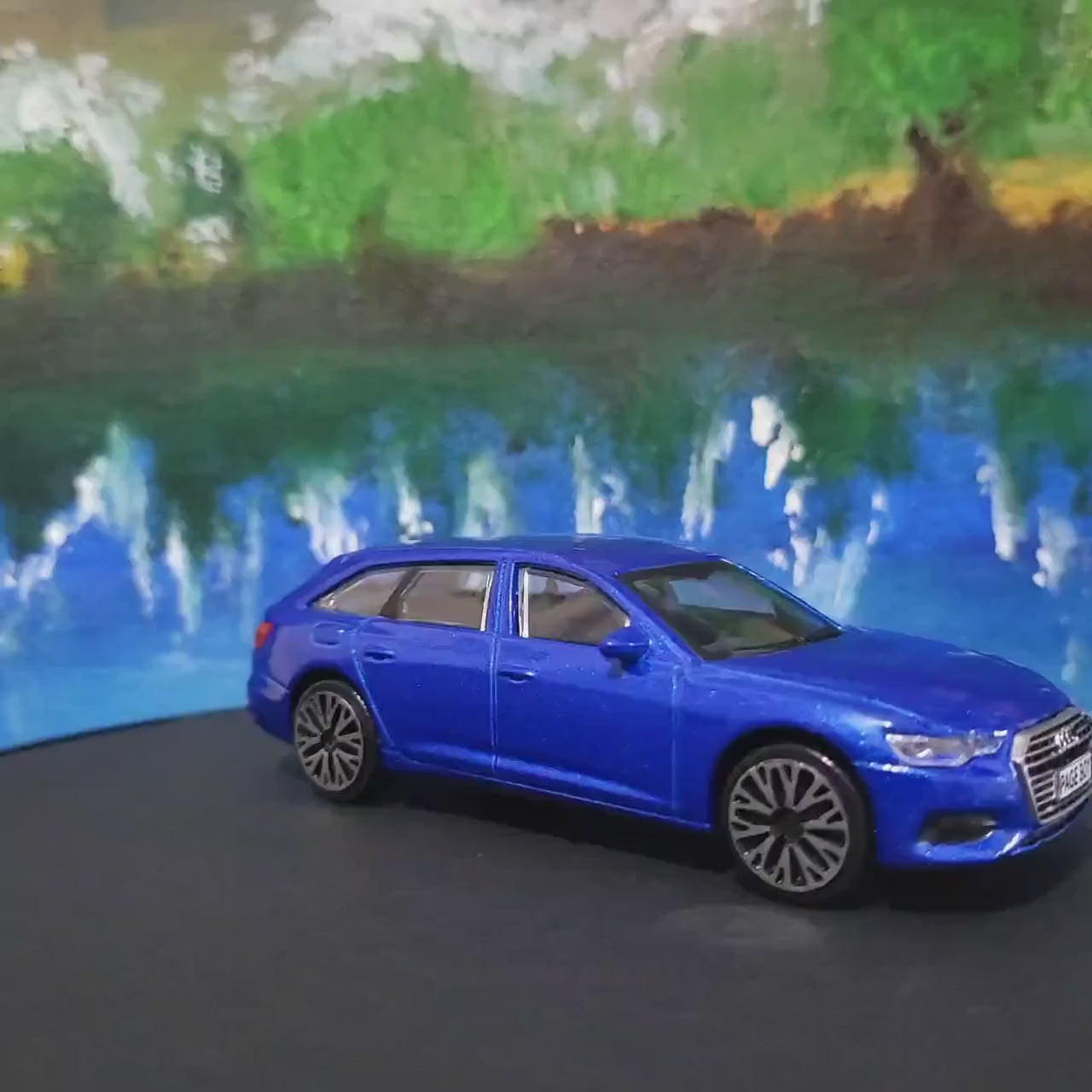 Personalized Blue Audi A6 Toy Car Model – 1:43 Scale – Custom Plates – Gift for Boy, Girl, Dad, Mom, Uncle, Grandad, Brother Birthday.