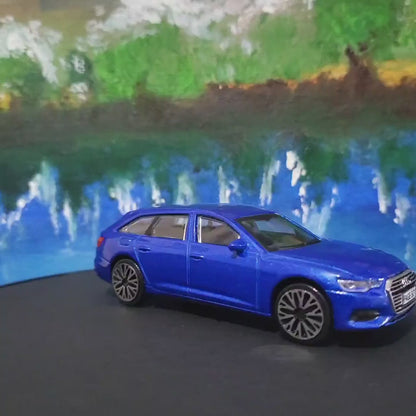 Personalized Blue Audi A6 Toy Car Model – 1:43 Scale – Custom Plates – Gift for Boy, Girl, Dad, Mom, Uncle, Grandad, Brother Birthday.