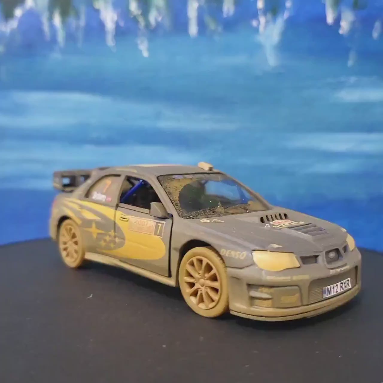 MUD Rally Personalized Subaru Impreza Toy Car Model boy girl dad mom uncle grandad brother birthday gift present NEW! Sleeves.