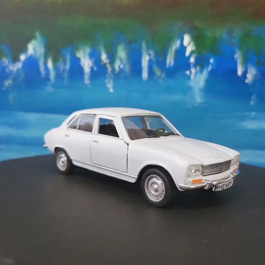 Custom 1975 Peugeot 504 Diecast Car with Personalized Name Plate | Vintage Classic Model Gift for Dad Mom Uncle | Boxed Collectible