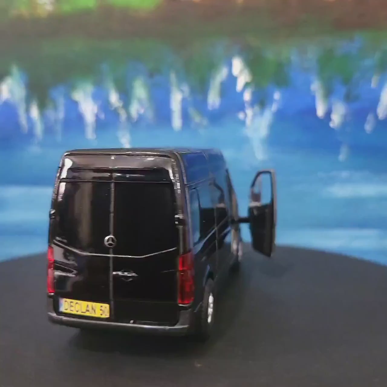 PERSONALISED PLATES sprinter Van Mercedes Model boy girl dad mom uncle grandad brother birthday Easter gift present New BOXED - Black!