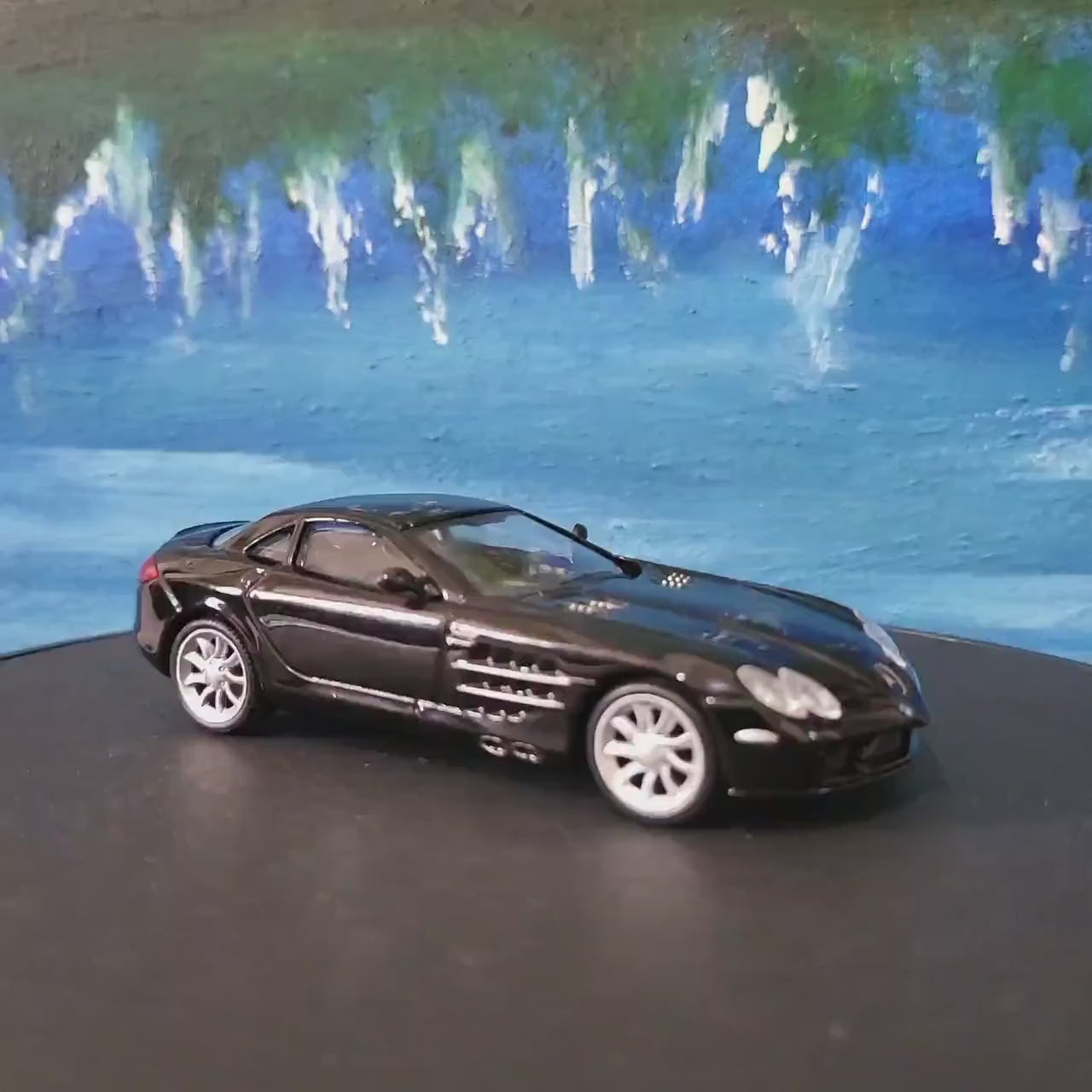 Personalized Name Plate for Mercedes McLaren SLR | 1:43 Black Diecast Model Car | Custom Miniature Toy | Perfect Gift for Collectors