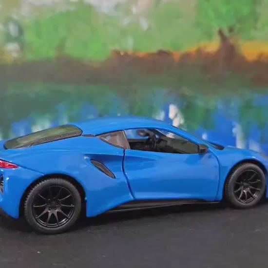 Personalized Lotus Emira Blue Diecast Model Car: Pull Back Toy, Gift for Kids