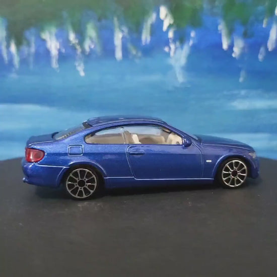PERSONALISED PLATES Blue BMW 335I Toy Car Model boy girl dad mom uncle grandad brother Easter birthday gift present New! Boxed