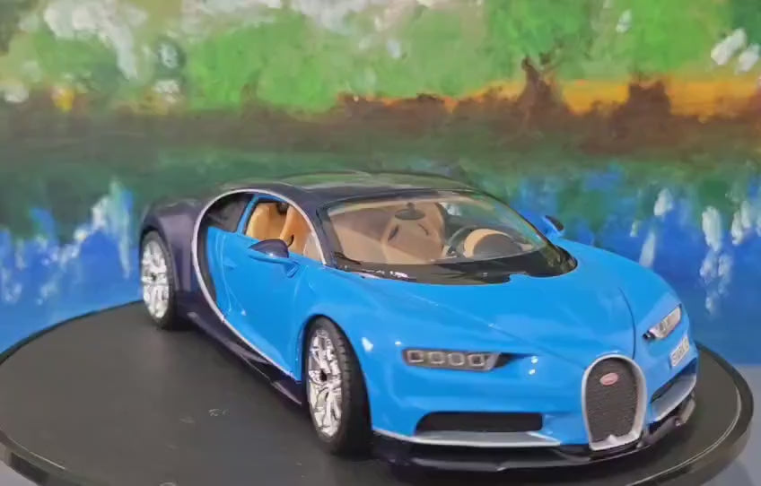 Custom Bugatti Chiron Diecast Model Car 1:24 - Personalized Plate