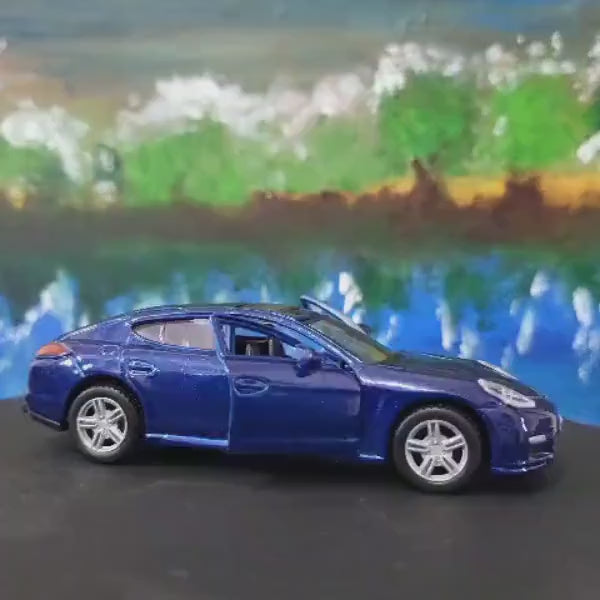 PERSONALISED Porsche Panamera Turbo 1:34 Model - Custom Name Plates - Boxed Gift for Dad, Boy, Uncle - Birthday Christmas Present die-cast
