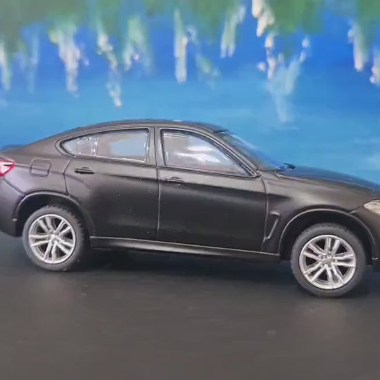 CMC BMW X6 M 1:43 Scale Matte Black Diecast Model Car – Custom Name Plate – Collectible Gift for Dad, Mom, Kids, Car Lovers – Boxed Display
