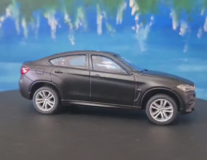 CMC BMW X6 M 1:43 Scale Matte Black Diecast Model Car – Custom Name Plate – Collectible Gift for Dad, Mom, Kids, Car Lovers – Boxed Display