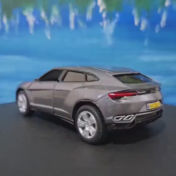 Grey Personalized Plate Lamborghini Urus 1:36 Scale Model Car – Gift for Dad, Mom, Brother – Birthday Collectible Toy – Gift Sleeve Included