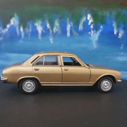 Personalized Name Plate 1975 Peugeot 504 Diecast Car | Vintage Collectible Gift for Dad Mom Uncle | Custom Classic Car Model Boxed