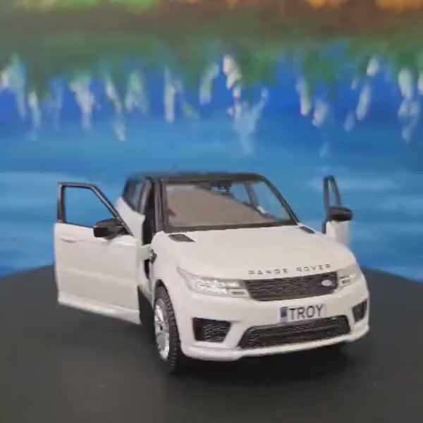 PERSONALISED PLATES 1:36 RangeRover Sport Toy Car Model boy girl dad mom uncle grandad brother birthday Christmas gift present *4 Colours*