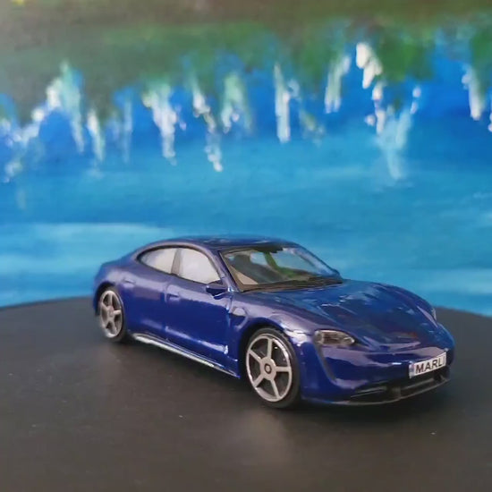 Porsche Taycan Toy Car – Personalised Plates – 1:43 Scale Diecast Model – Gift for Kids or Adults – Birthday or Christmas – New & Boxed